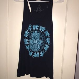 navy tank top